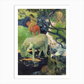 The White Horse (1898), Paul Gauguin Art Print