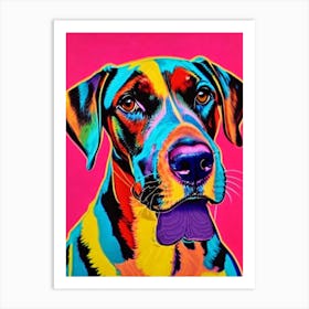 Bluetick Coonhound Andy Warhol Style Dog Art Print