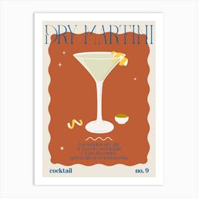 Dry Martini Cocktail Art Print