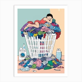 Laundry Basket 3 Art Print