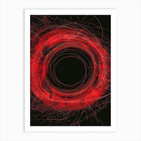 Red Circle Art Print