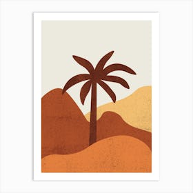 Palm Tree In The Desert Art Print