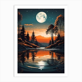 Night Landscape Art Print