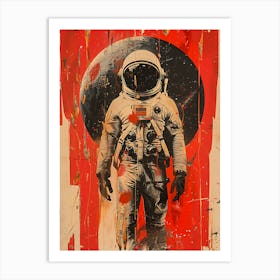 Beautiful Retro Astronaut 4 Art Print