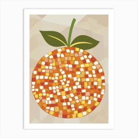 Orange Mosaic 54 Art Print