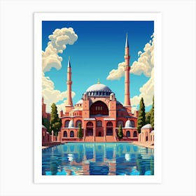 Hagia Sophia Ayasofy Modern Art Pixel Art 1 Art Print