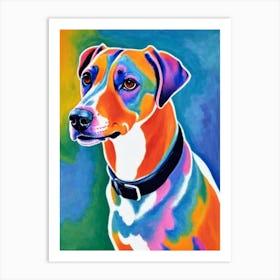 German Pinscher Fauvist Style Dog Art Print