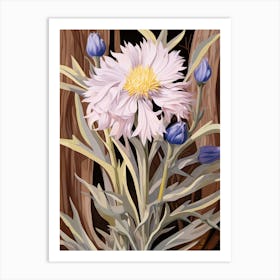 Cornflower 1 Flower Painting Art Print