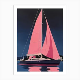 Pink Sailboat Art Print