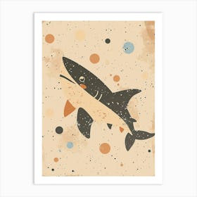 Shark & Spots Muted Pastel Art Print