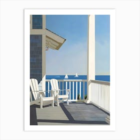 Porch On The Beach Art Print