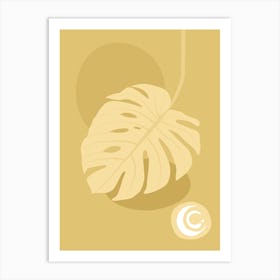 Monstera (Sun Yellow) Art Print