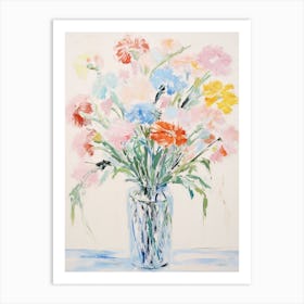 Flower Painting Fauvist Style Carnation 2 Art Print