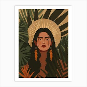 Aztec Woman Art Print