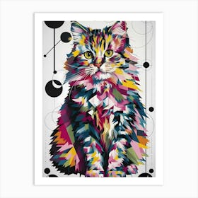 Colorful Cat 3 Art Print