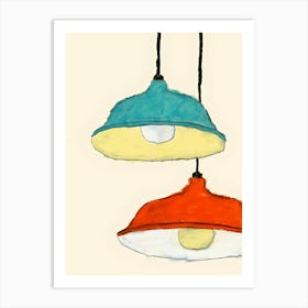Two Hanging Lamps Art Print