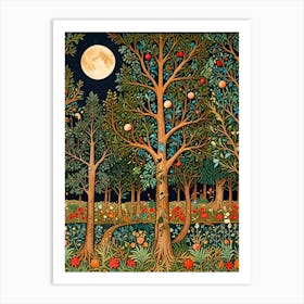 Moon In The Forest Art Print