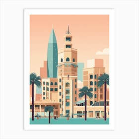Dubai Travel Illustration 2 Art Print