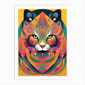 Abstract Cat Art Print