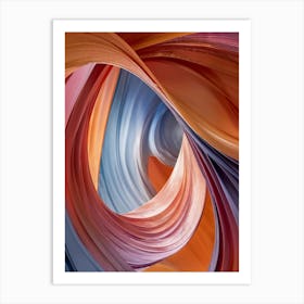 Abstract Symphony Embodied Through Fluid Wavy Curves Balancing Grace And Elegance With A Minimumi Art Print