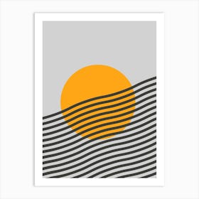 Sunset In The Waves Art Print