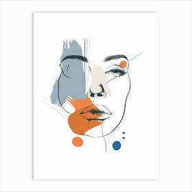 Abstract Of A Woman'S Face 21 Art Print