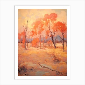 Autumn Orange Landscape 6 Art Print