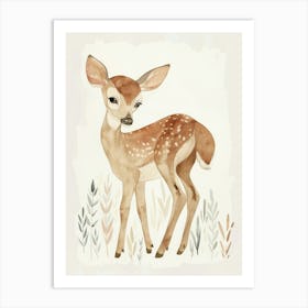 Charming Nursery Kids Animals Deer Fawn 2 Art Print
