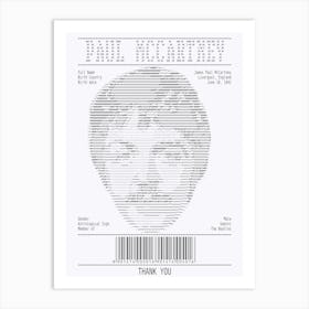 Receipt Art Paul Mccartney 1 Art Print