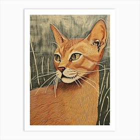 Oriental Shorthair Relief Illustration 1 Art Print