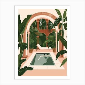 Pool In A Garden Art Print