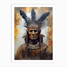 Whispers of Tradition: Timeless Tales in Native Art Art Print