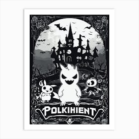 Polkient Pokemon Black And White Pokedex Art Print