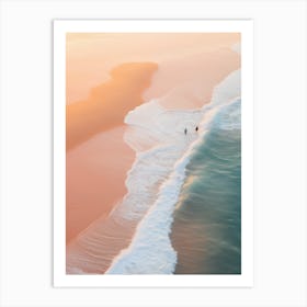 serene beach waves 2 Art Print