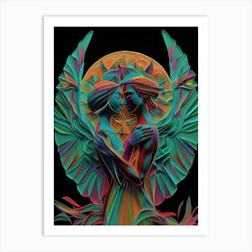 Angels, Blue, "Everlasting Love" Art Print