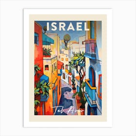 Tel Aviv Israel 3 Fauvist Painting Travel Poster Art Print