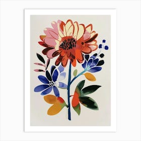 Painted Florals Chrysanthemum 2 Art Print