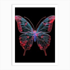 3d Butterfly Art Print