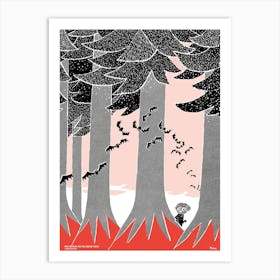 The Moomin Colour Collection Midnight Forest Art Print