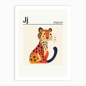 Animals Alphabet Jaguar 4 Art Print