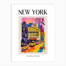 The Brooklyn Museum New York Colourful Silkscreen Illustration 3 Poster Art Print