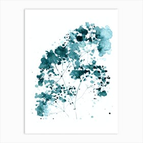 Blue Cow Parsley Art Print