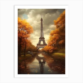 Eiffel Tower Paris France Dominic Davison Style 7 Art Print