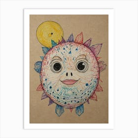 Sun Face 1 Art Print