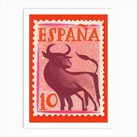 Spain Postage Stamp Art Print
