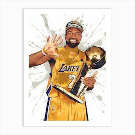 Derek Fisher La Lakers Art Print