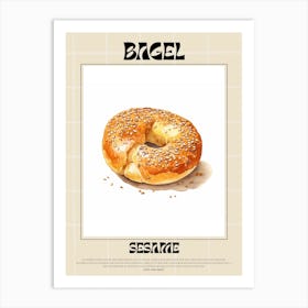 Sesame Bagel 7 Art Print