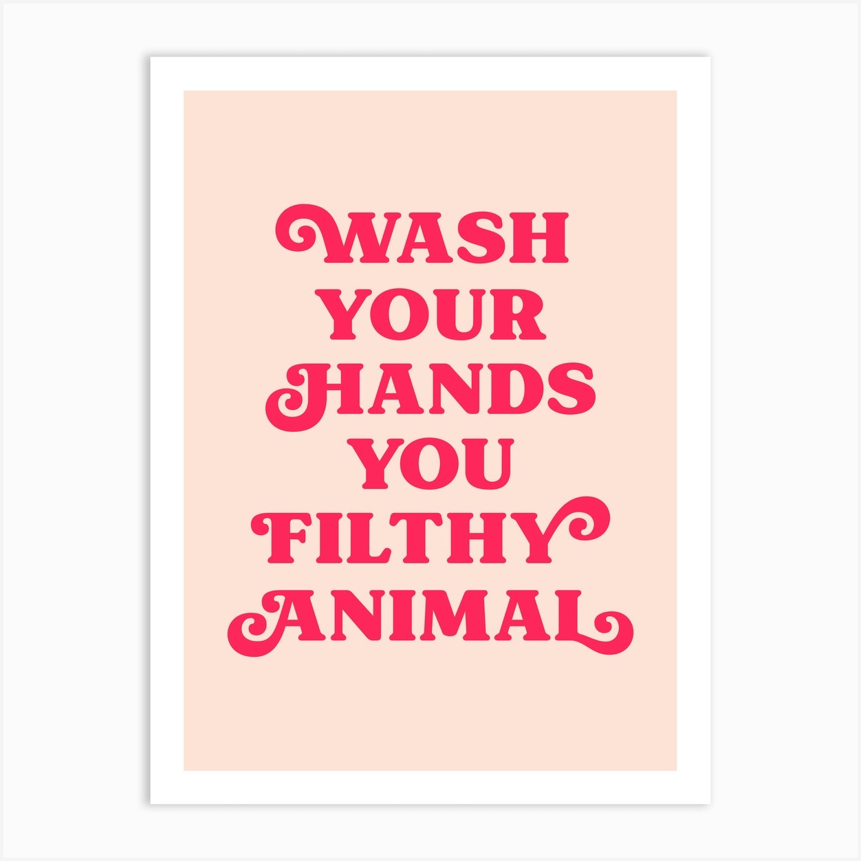Wash Your Hands Bathmat | Peach Multi Wash Your Hands Bathmat | Peach Multi