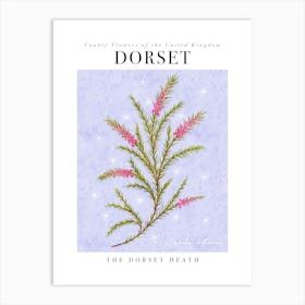 UK County Flowers Dorset Heath Art Print