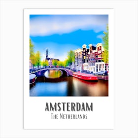 Amsterdam Colorful Cityscape 4 Art Print